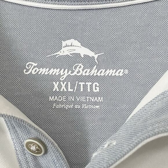 Tommy Bahama Mens Size XXL White Polo Shirt Short Sleeve - Picture 9 of 10